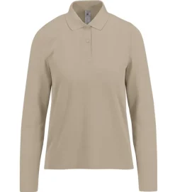 Gift Campaign Polo classica da donna a maniche lunghe in cotone piqué 180 g/m2 B&C><noscript><img width=