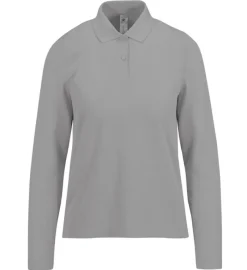 Gift Campaign Polo classica da donna a maniche lunghe in cotone piqué 180 g/m2 B&C><noscript><img width=