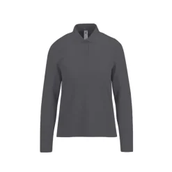 Gift Campaign Polo classica da donna a maniche lunghe in cotone piqué 180 g/m2 B&C><noscript><img width=