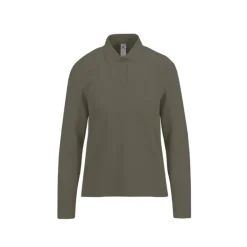 Gift Campaign Polo classica da donna a maniche lunghe in cotone piqué 180 g/m2 B&C><noscript><img width=