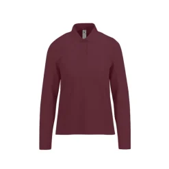 Gift Campaign Polo classica da donna a maniche lunghe in cotone piqué 180 g/m2 B&C><noscript><img width=