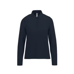 Gift Campaign Polo classica da donna a maniche lunghe in cotone piqué 180 g/m2 B&C><noscript><img width=