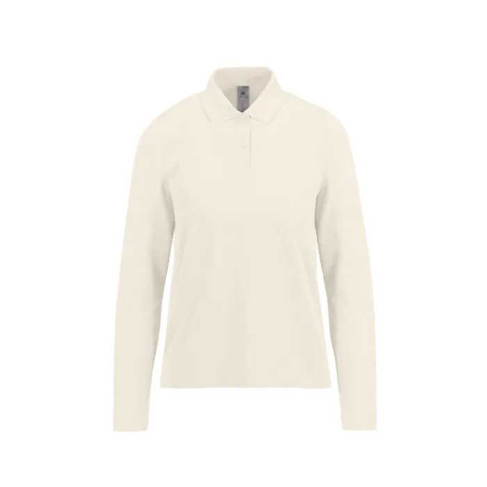 Gift Campaign Polo classica da donna a maniche lunghe in cotone piqué 180 g/m2 B&C> Polo Personalizzate
