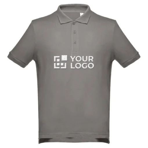 Gift Campaign Polo con maniche a costine in cotone piquet da 195 g/m2 THC Adam> Polo Personalizzate