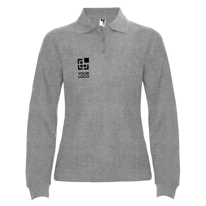 Gift Campaign Polo da donna a maniche lunghe in 100% cotone piqué 220 g/m2 Roly> Polo Personalizzate