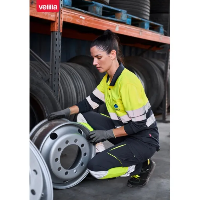 Gift Campaign Polo da lavoro a manica lunga con bande riflettenti 160 g/m2 Velilla> Polo Personalizzate