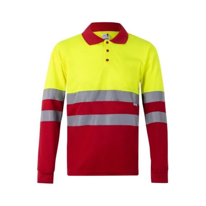 Gift Campaign Polo da lavoro a manica lunga con bande riflettenti 160 g/m2 Velilla> Polo Personalizzate