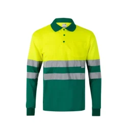 Gift Campaign Polo da lavoro a manica lunga con bande riflettenti 160 g/m2 Velilla></noscript> Polo Personalizzate