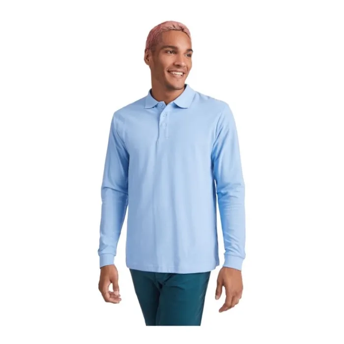 Gift Campaign Polo da uomo a maniche lunghe in 100% cotone piqué 220 g/m2 Roly> Polo Personalizzate