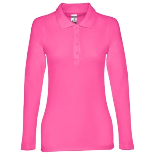 Gift Campaign Polo donna a maniche lunghe in cotone piquet cardato 210g/m2 THC Bern> Polo Personalizzate