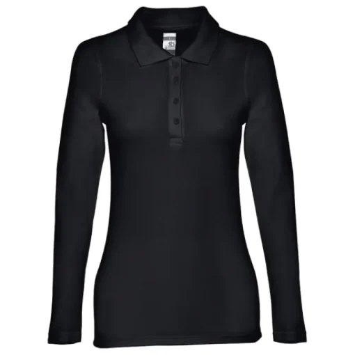 Gift Campaign Polo donna a maniche lunghe in cotone piquet cardato 210g/m2 THC Bern> Polo Personalizzate