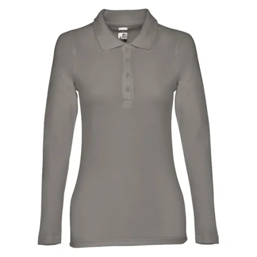 Gift Campaign Polo donna a maniche lunghe in cotone piquet cardato 210g/m2 THC Bern> Polo Personalizzate