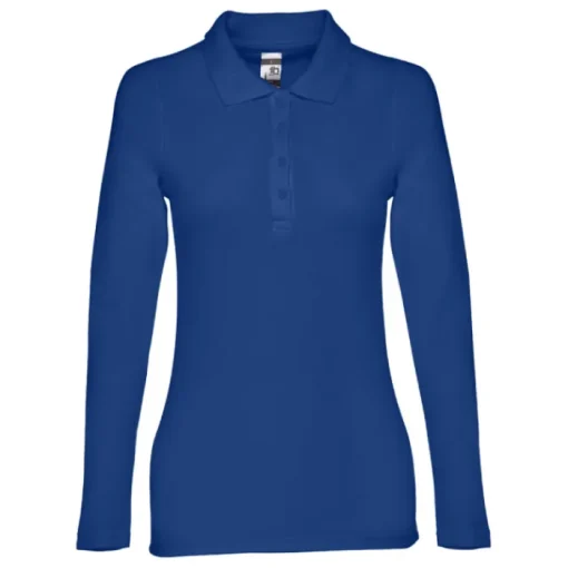 Gift Campaign Polo donna a maniche lunghe in cotone piquet cardato 210g/m2 THC Bern> Polo Personalizzate
