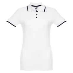 Gift Campaign Polo slim fit bicolore da donna in cotone piquet cardato 210 g/m2 Rome> Polo Personalizzate