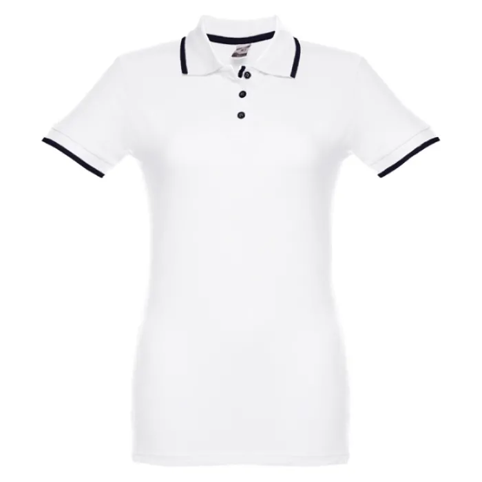 Gift Campaign Polo slim fit bicolore da donna in cotone piquet cardato 210 g/m2 Rome> Polo Personalizzate