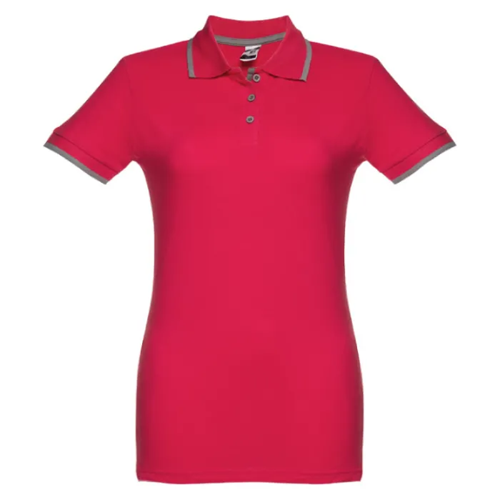 Gift Campaign Polo slim fit bicolore da donna in cotone piquet cardato 210 g/m2 Rome> Polo Personalizzate