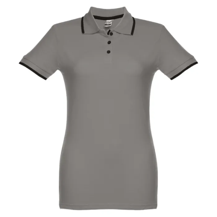 Gift Campaign Polo slim fit bicolore da donna in cotone piquet cardato 210 g/m2 Rome> Polo Personalizzate