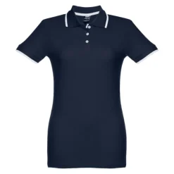 Gift Campaign Polo slim fit bicolore da donna in cotone piquet cardato 210 g/m2 Rome><noscript><img width=