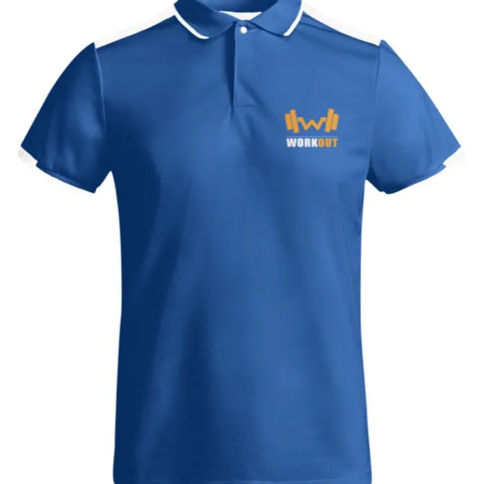 Gift Campaign Polo sportiva bicolore da uomo in poliestere 140 g/m² Roly> Polo Personalizzate