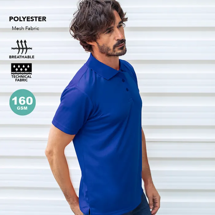 Gift Campaign Polo tecnica traspirante in 100% poliestere con 3 bottoni coordinati> Polo Personalizzate