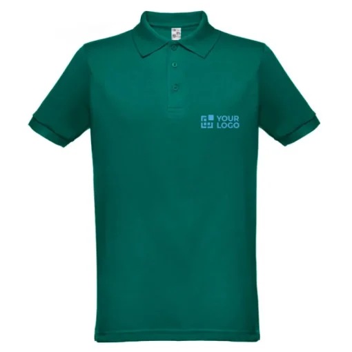 Gift Campaign Polo uomo con logo in cotone piquet e poliestere 200 g/m2 THC Berlin> Polo Personalizzate