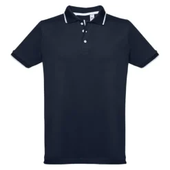 Gift Campaign Polo uomo slim fit 3 bottoni in cotone piquet cardato 210g/m2 THC Rome><noscript><img width=