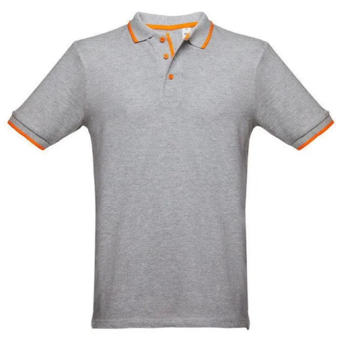 Gift Campaign Polo uomo slim fit 3 bottoni in cotone piquet cardato 210g/m2 THC Rome> Polo Personalizzate