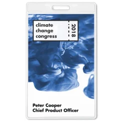 Gift Campaign Porta badge aziendale verticale 7,5x12,5cm VertiPass></noscript> Lanyard E Porta Badge Personalizzati|Gadget Per L'Ufficio