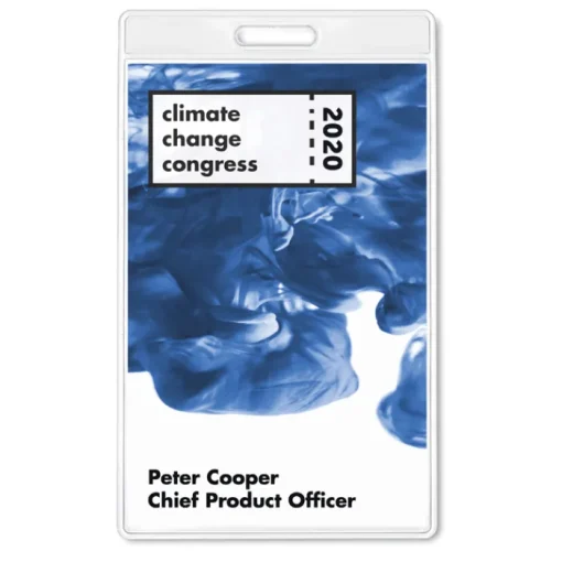 Gift Campaign Porta badge aziendale verticale 7,5x12,5cm VertiPass> Lanyard E Porta Badge Personalizzati|Gadget Per L'Ufficio