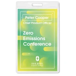 Gift Campaign Porta badge aziendale verticale 7,5x12,5cm VertiPass></noscript> Lanyard E Porta Badge Personalizzati|Gadget Per L'Ufficio