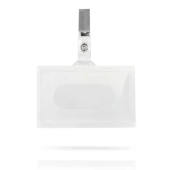 Gift Campaign Porta badge di plastica rigida con clip rimovibile 90 x 55 mm> Lanyard E Porta Badge Personalizzati