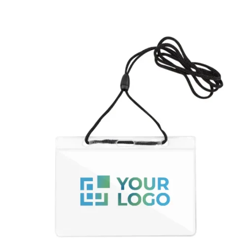 Gift Campaign Porta badge identificativo con laccetto regolabile 10,3x6,6cm> Lanyard E Porta Badge Personalizzati
