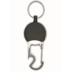 Gift Campaign Porta badge retrattile in ABS con anello portachiavi e apribottiglie> Portachiavi Apribottiglie