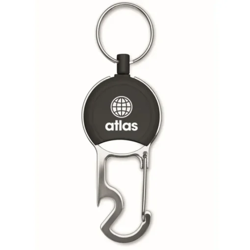 Gift Campaign Porta badge retrattile in ABS con anello portachiavi e apribottiglie> Portachiavi Apribottiglie
