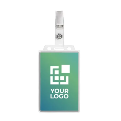 Gift Campaign Porta badge rigido perfetto da agganciare alla tasca 5,5x8,7cm> Lanyard E Porta Badge Personalizzati