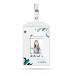 Gift Campaign Porta badge verticale di plastica con clip rimovibile 75 x 120 mm> Lanyard E Porta Badge Personalizzati