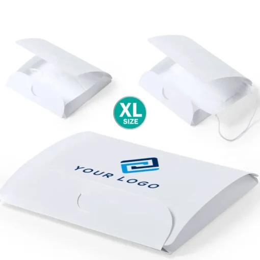 Gift Campaign Porta mascherina grande plastica bianca per personalizzazione Folder> Gadget Per Medici E Infermieri