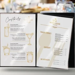 Gift Campaign Porta menù formato A4 con 4 fogli di plastica trasparente><noscript><img width=