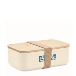 Gift Campaign Porta pranzo in PLA con coperchio in bambù e chiusura elastica 1L></noscript> Porta Pranzo
