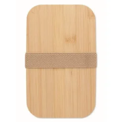 Gift Campaign Porta pranzo in PLA con coperchio in bambù e chiusura elastica 1L></noscript> Porta Pranzo