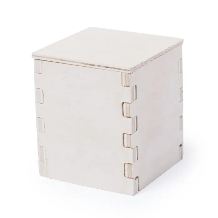 Gift Campaign Porta vaso in legno con vasetto biodegradabile e semi di menta Box> Vasetti Con Semi