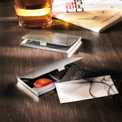 Gift Campaign Portabiglietti da visita personalizzati in metallo satinato ClassiCase> Gadget Per L'Ufficio|Porta Biglietti Da Visita