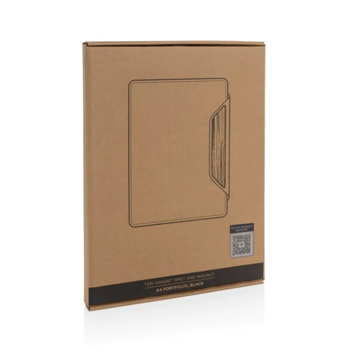 Gift Campaign Portablocco con copertina rigida in noce con carta 70 g/m2 A4 a righe> Portadocumenti Personalizzati