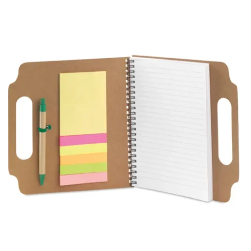 Gift Campaign Portablocco con fogli neutri post-it e penna cartone riciclato Voyage> Block Notes|Taccuini Tascabili E Quadernini A6