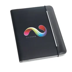 Gift Campaign Portablocco con logo bicolore fogli bianchi e tasca con patta Colors></noscript> Portadocumenti Personalizzati