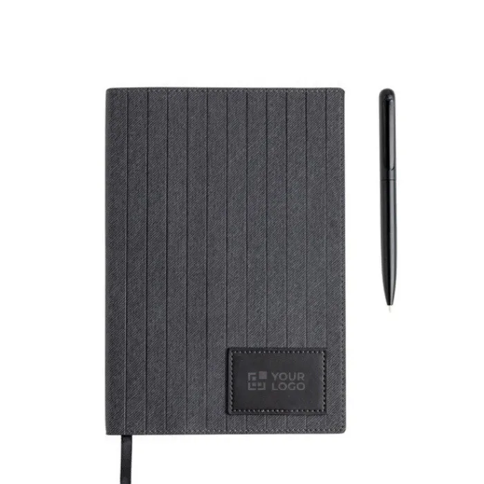 Gift Campaign Portablocco in similpelle con penna in metallo A5 fogli lisci> Quaderni A5