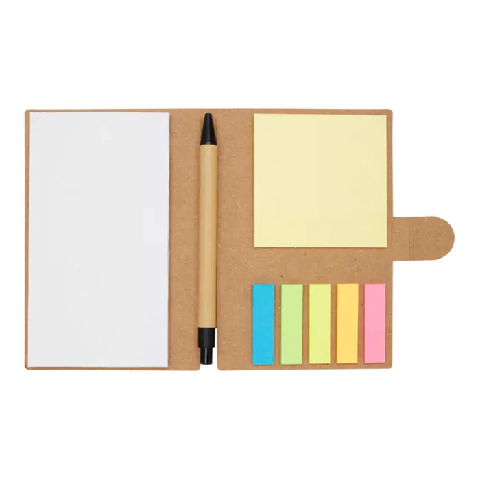 Gift Campaign Portablocco personalizzato con memo sticker e penna inchiostro nero> Post-It E Memo