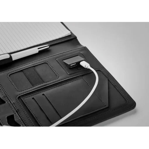 Gift Campaign Portablocco promozionale A5 con powerbank 4000 mAh TechNote> Portadocumenti Personalizzati