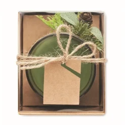Gift Campaign Portacandela di vetro con decorazione boschiva in scatolina Forest></noscript> Gadget Natalizi