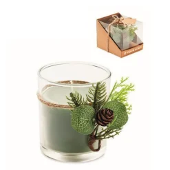 Gift Campaign Portacandela di vetro con decorazione boschiva in scatolina Forest></noscript> Gadget Natalizi